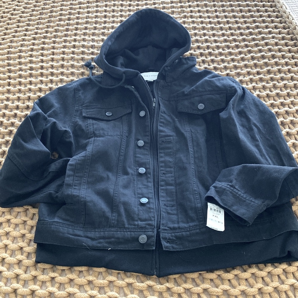 NWT Sun and Stone utility jacket in Black Size XXL